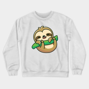 Cute Baby Sloth Funny Cartoon Crewneck Sweatshirt